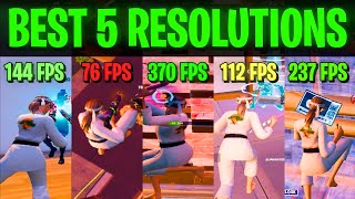 The BEST 5 Stretched Resolutions in Fortnite HUGE FPS BOOST [upl. by Sheffield777]