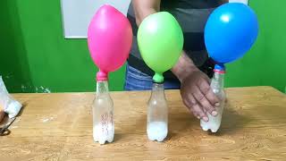 How to inflate balloon with baking soda and vinegar  science experiment [upl. by Trixie]