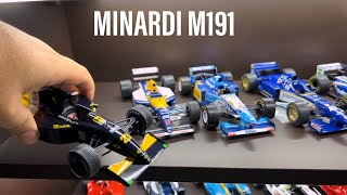 F1 Model 124 Minardi M191 Pierluigi Martini 1991 display case [upl. by Lyle]