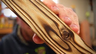 Wood Burning Tips For The Best Shou Sugi Ban Inspired Finish  DIY Charred Wood [upl. by Karlens]