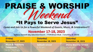 Praise amp Worship Weekend  quotRun Onquot  Pastor Marcellus Howard  18 November 2023 [upl. by Htebazil]