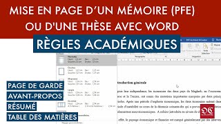 Sommaire automatique sur word Exemple avec un rapport de stage [upl. by Benny]