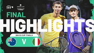 Highlights Popyrin AUS v Arnaldi ITA  Davis Cup Finals 2023 [upl. by Verla]