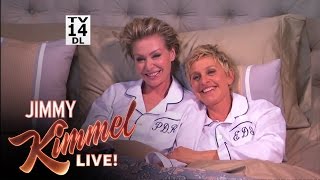 Jimmy Kimmel Surprises Ellen and Portia After the Oscars [upl. by Kawai171]