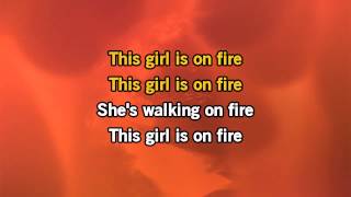 Girl On Fire Inferno Version Karaoke [upl. by Goulet]