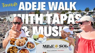 1 Euro pint Guitarist playing Ed Sheeran Tapas and a walk along Adeje in Tenerife 2024 [upl. by Htebazile]