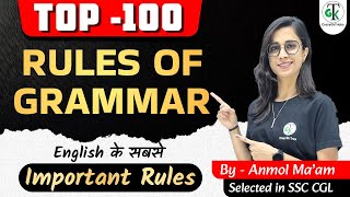 Top 100 Grammar Rules of English  Most Important Rules of Grammar  Grammar Rules  Crazygktrick [upl. by Eidurt951]