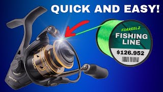 Easiest Way to Tie Line To A Spinning Reel [upl. by Atnahc]