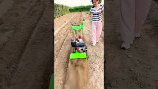 Plowing machine Grass shredder Diesel fourwheel drive tiller Kuaishou Village💜 [upl. by Gaby]