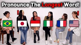 People Try To Pronounce The Longest Words From Around The World [upl. by Payne]