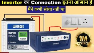 Inverter connection for homeluminous inverter800va inverterlow budget inverter luminous [upl. by Arvy925]