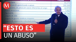 AMLO expone sueldos de ministros de la SCJN [upl. by Ahseeyt]