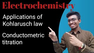 Applications of Kohlarusch lawConductometric titration Solubility productElectrochemistryIIT JAM [upl. by Lenore]