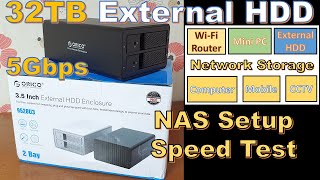 Orico NAS External Hard Drive Enclosure Review Setup Speed Test 9528U3 [upl. by Magnien]