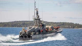 Torpedoboat T121 Spica and Missileboat R142 Ystad 16may 2015 [upl. by Fiden532]