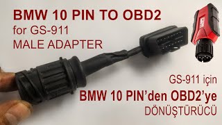 HOW TO MAKE A BMW 10 PIN TO OBD2 MALE ADAPTER GS911 İÇİN OBD2 DÖNÜŞTÜRÜCÜ NASIL YAPILIR [upl. by Salb]