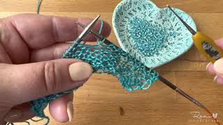 Teeny Tiny Tutorials  using crochet hook or Superfloss to place beads in knitting [upl. by Nitsu]