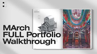 MArch Architecture Student FULL Design Portfolio Walkthrough [upl. by Anilatac337]