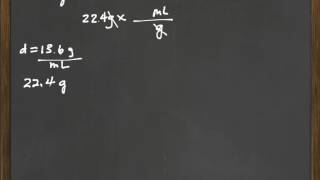 10 SG1 8 Convert g to mL given density [upl. by Hanafee]