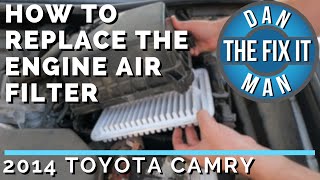 2012  2014 Toyota Camry  How to Replace the Engine Air Filter  Easy DIY [upl. by Jeffry]