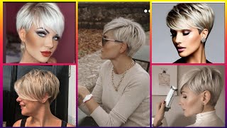 amazing and fabulous short golden silver short pixie haircut ideas 2024 [upl. by Asyral]