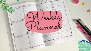 Diy weekly planner using notebook  Intelligent change weekly planner [upl. by Galvin]