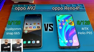 oppo Reno4f vs oppo A92 Bagus Mana  Speed and Camera Compare [upl. by Yraek]