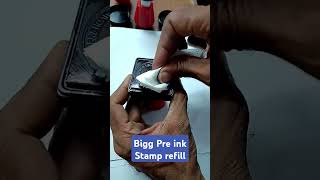 how to Refill Pre ink Stamp big size square preinkstamprefill diy shorts [upl. by Gahan]