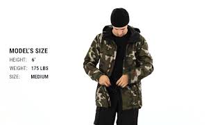 Volcom Deadly Stones Snowboard Jacket Fit Review  Tactics [upl. by Aneeh455]