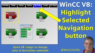 How to change color of selected button in WinCC SCADA winccguru [upl. by Elboa]