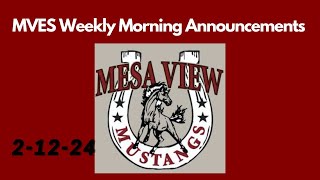 MVES Weekly Morning Announcements 21224 [upl. by Halden]