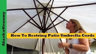 How To Restring Patio Umbrella Cords [upl. by Nileuqay812]