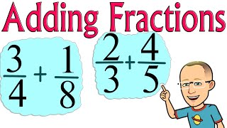 Adding Fractions with Unlike Denominators  Add Fraction Maths [upl. by Wrand200]