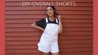 DIY Overall Shorts from scratch Sewing Tutorial [upl. by Daffie448]