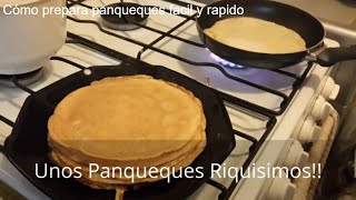 Cómo hacer PANQUEQUES  CREPAS receta Fácil y rapido 👀👀🐱‍🏍 [upl. by Bronder580]