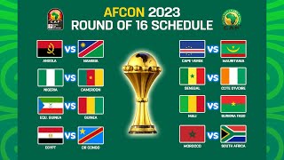 Africa Cup Of Nations 2024 Round 16 Match Schedule amp Full Fxtures  AFCON 2024 [upl. by Cooperstein]