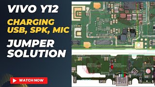 vivo y12 charging USB Mic Spk All jumper solution  How to charge vivo y12 Borneo Schematics [upl. by Charleton]