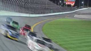 2010 Bud Shootout practice Kurt Busch wreck [upl. by Schechinger393]