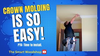 Crown Molding is SO EASY PT6 Time to Install [upl. by Yliak]