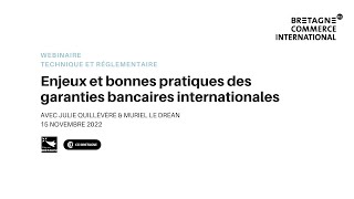 Enjeux et bonnes pratiques des garanties bancaires internationales [upl. by Flanigan528]