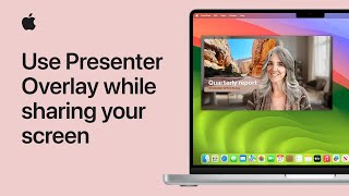 How to use Presenter Overlay while sharing your screen on Mac  Apple Support [upl. by Lacsap]