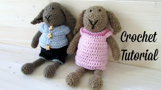 How to crochet Ruthie and Ralph rabbit  Wooly Wonders Crochet Animals [upl. by Thom359]