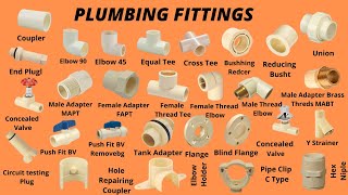 Plumbing Materials Name and Pictures  Plumbing Fittings Name  Plumbing Work [upl. by Adnarram250]