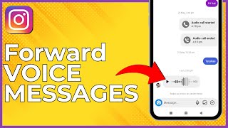 How To Forward Voice Messages On Instagram 2024 [upl. by Rutter]