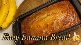 Super Moist Banana Bread No mixer Easy amp Delicious [upl. by Nanreh]