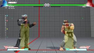 Street Fighter V Urien hitboxes normal and slow motion  Season 1 [upl. by Nuahsyt]