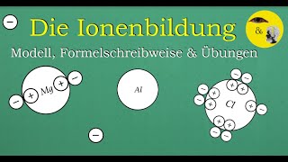 Die Ionenbildung aus Atomen Modell Formelschreibweise Merkspruch und viele Beispiele 😊 [upl. by Sletten55]