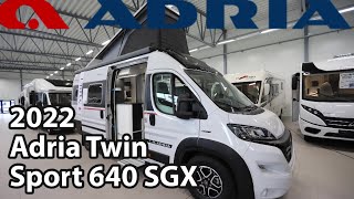 Adria Twin Sport 640 SGX 2022 Camper Van 636 m [upl. by Yeniar]