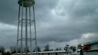 Water Tower Demolition Bellefontaine Ohio October 16 2008 [upl. by Bowrah]