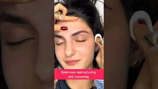 Eyebrows restructuring and colouring 25 juliedesigner youtubeshorts beauty eyebrow [upl. by Nemrak]